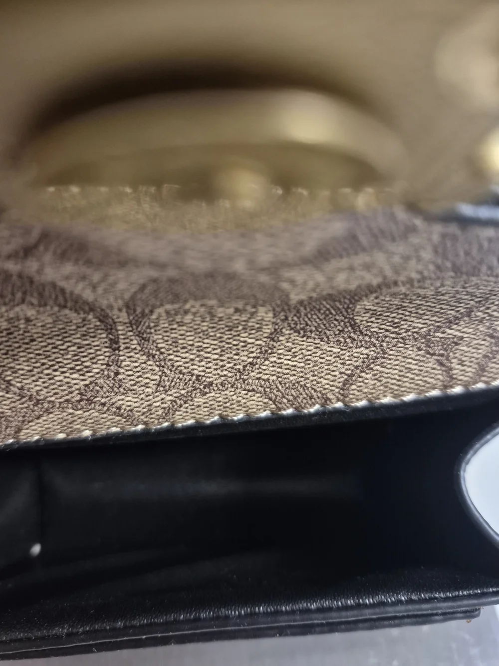 Coach Tabby Brown/Tan Signature Mini Wallet/charm
